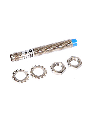 Индуктивен датчик LJ8A3-2-Z/BX-G с куплунг, 10-30VDC, NPN, NO, M8x60mm, обхват 2mm, неекраниран