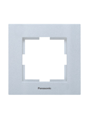 Единична рамка, 81x83mm, светлосива (сребриста), Karre Plus, Panasonic, WKTF0801-2SL