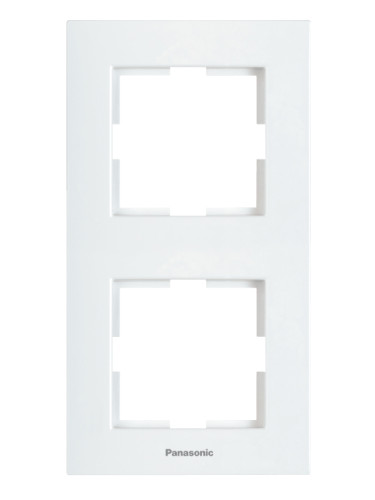 Двойна рамка, вертикална, 81x154mm, бяла, Karre Plus, Panasonic, WKTF0812-2WH