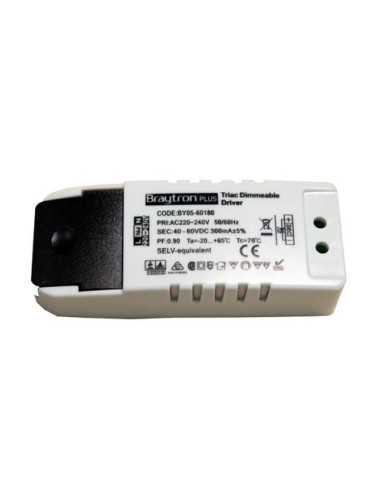 LED захранване Dimmable Driver, входно напрежение 220-240VAC, изходно напрежение 40-60VDC, BY05-60180, димируем