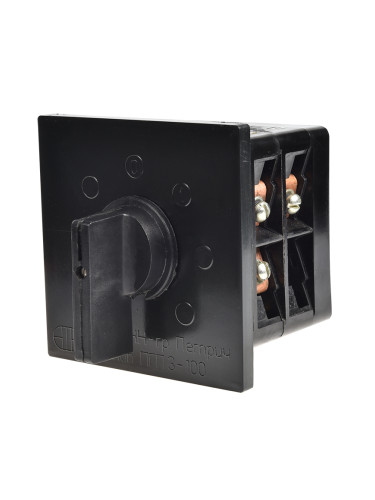 Пакетен електрически прекъсвач (ПЕП), 100А, 380VAC, 2 секции, 3 контакта, 2 позиции, ЗАНН - гр.Петрич