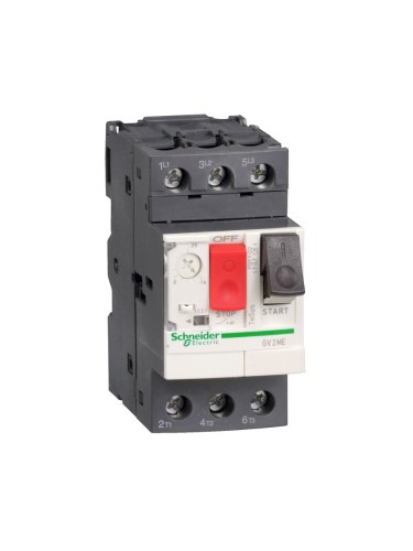 Моторна термично-токова защита, GV2ME06AP, трифазна, 1-1.6A, SCHNEIDER ELECTRIC