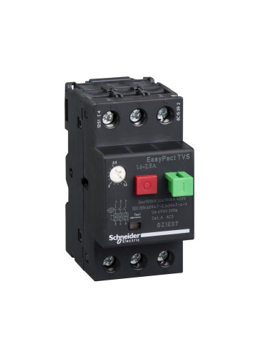 Моторна термо-магнитна защита, GZ1Е07, трифазна, 1.6-2.5A, 230-690VAC, SCHNEIDER ELECTRIC