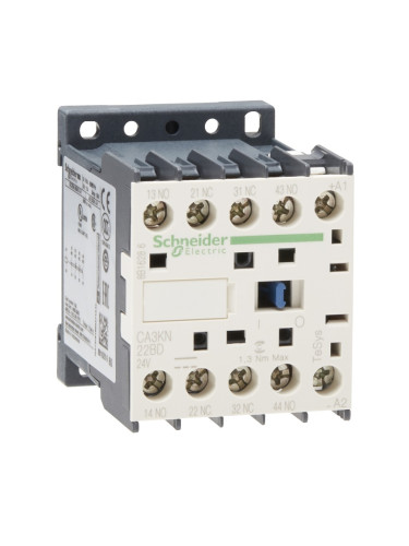 Контактор CA3KN22BD, 4-полюсен, 2xNO+2xNC, 10A, 24VDC