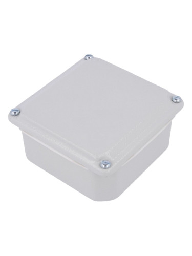 Кутия разклонителна,  105x105x49mm,  повърхностен,  стомана,  сив,  NSYDBN1010