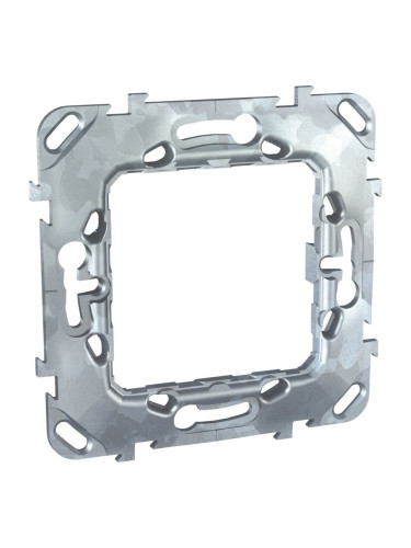 Монтажна рамка, Schneider, Unica, едно гнездо, цвят цинк, MGU7.002