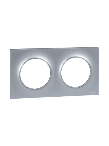 Декоративна рамка, двойна, алуминий, ABS, S520704E