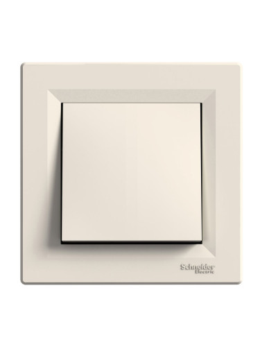 Електрически ключ сх.1 (единичен), 10A, 250VAC, за вграждане, крем, EPH0100123