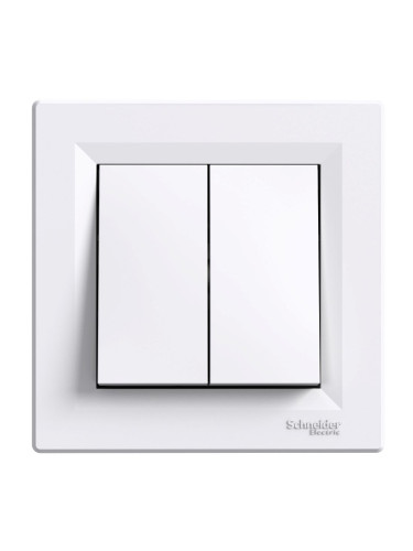 Електрически ключ сх.6 девиаторен двоен, 10A, 250VAC, за вграждане, бял, EPH0600121