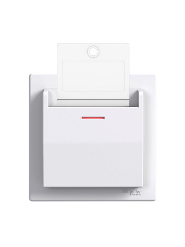 Електрически ключ за карта, 10A, 250VAC, за вграждане, бял, EPH6200121