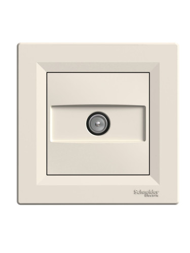 Розетка единична, TV, за вграждане, цвят крем, EPH3200123