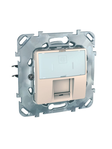 Розетка единична, RJ45, за вграждане, цвят слонова кост, MGU50.411.25Z