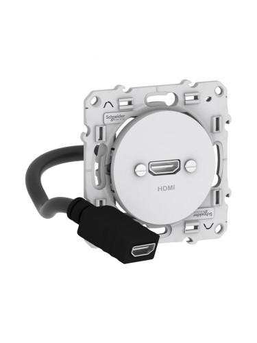 Розетка HDMI, единична, HDMI, за вграждане, бял, S520462