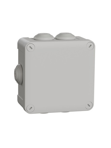 Кутия разклонителна, 125x125x61mm, повърхностен, полипропилен, сив, ENN05005