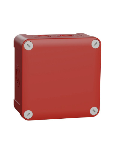 Кутия разклонителна, 121x121x87mm, повърхностен, полипропилен, червен, ENN05175