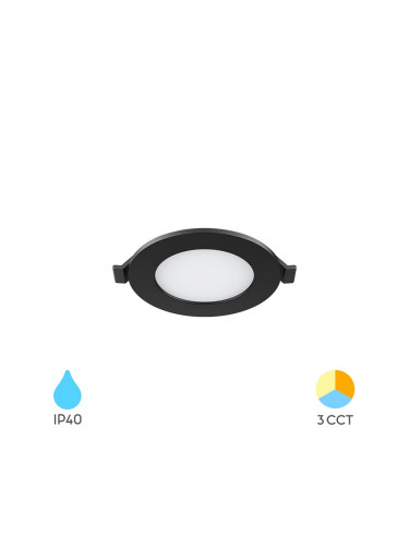 LED панел за вграждане, 3W, 230VAC, 220lm, 3 в 1 цвята, ф70mm, BP01-60381, Braytron