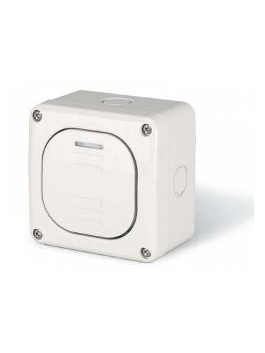 Единичен електрически ключ, схема 1, за външен монтаж, бял, 10A, 250VAC, IP66, Scame, 137.5011