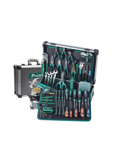 Професионален куфар с инструменти, за електротехници,  65 части, PK-1700NB, PRO'S KIT