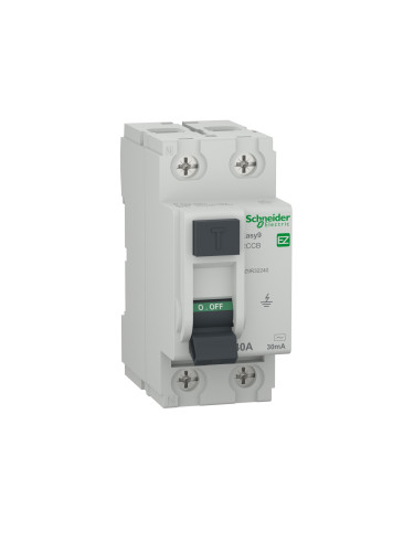 Дефектнотокова защита, 2P, 40A, 30mA, EZ9R32240, Schneider