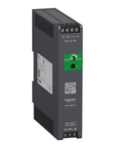 Захранване, за DIN шина, 240VAC, 24VDC, 3.1A, 75W, IP20, ABLS1A24031