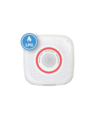 Датчик за газ, пропан-бутан, Wi-Fi, за контакт, бял, Shelly GAS