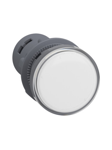 Индикаторна лампа, LED, XA2EVM1LC, 230VAC, бял, отвор ф22mm