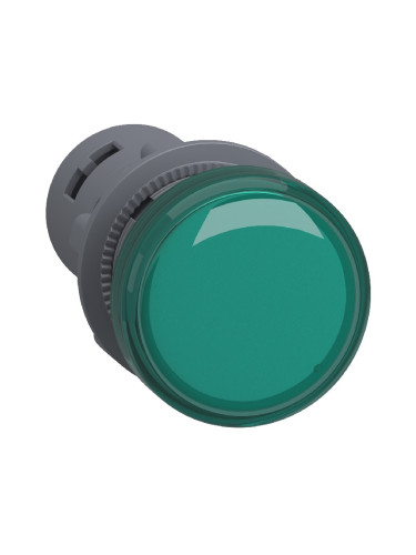 Индикаторна лампа, LED, XA2EVM3LC, 230VAC, зелена, отвор ф22mm