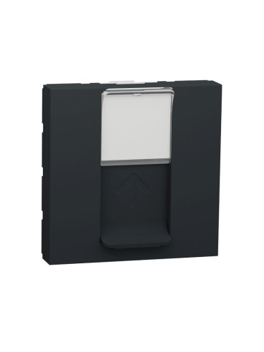 Розетка, RJ45, STP, cat.6, за вграждане, антрацит, New Unica, Schneider, NU341754