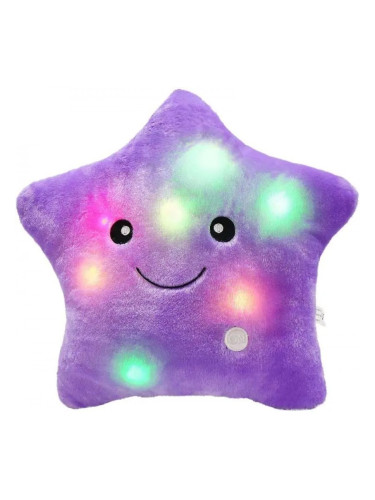 Плюшена звездичка с LED светлини в лилаво