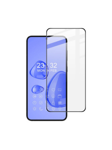 Стъклен протектор OG Premium с цяло лепило без дупка, За Samsung Galaxy S23 Plus (S916B), Черен