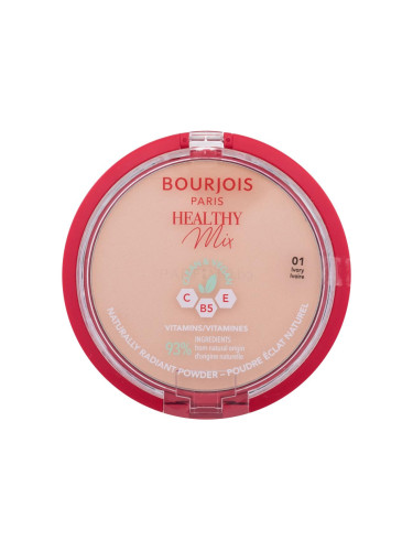 BOURJOIS Paris Healthy Mix Clean & Vegan Naturally Radiant Powder Пудра за жени 10 гр Нюанс 01 Ivory