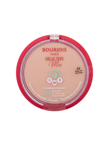 BOURJOIS Paris Healthy Mix Clean & Vegan Naturally Radiant Powder Пудра за жени 10 гр Нюанс 03 Rose Beige