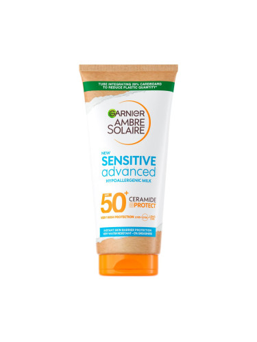 Garnier Ambre Solaire Sensitive Advanced Hypoallergenic Milk SPF50+ Слънцезащитна козметика за тяло 175 ml