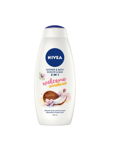 NIVEA Душ-гел и пяна за вана 2в1 Welcome Sunshine Пяна за тяло дамски 750ml