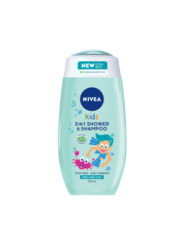 NIVEA Kids Детски 2в1 душ-гел и шампоан за момчета Душ гел мъжки 250ml