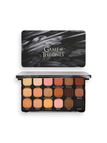Revolution X Game of Thrones 3 Eyed Raven Forever Flawless Shadow Palette Сенки палитра  19,8gr