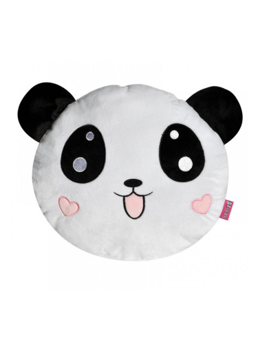 Плюшена възглавничка панда със сърчица, 35 см