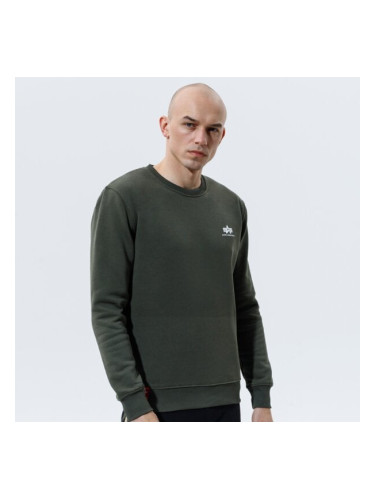 Alpha Industries Суитчър Basic Sweater Small Logo мъжки Дрехи Суичъри 188307-142 Каки