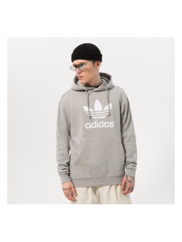 Adidas Суитчър С Качулка Trefoil Hoody мъжки Дрехи Суичъри IA4884 Сив