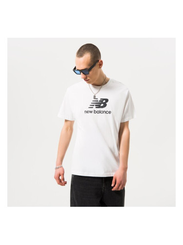 New Balance Тениска Nb Essentials Logo Tee мъжки Дрехи Тениски MT31541WT Бял