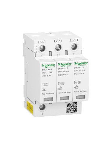 Катоден отводител 3P, 350VAC, 50kA, A9L16382, Schneider Electric