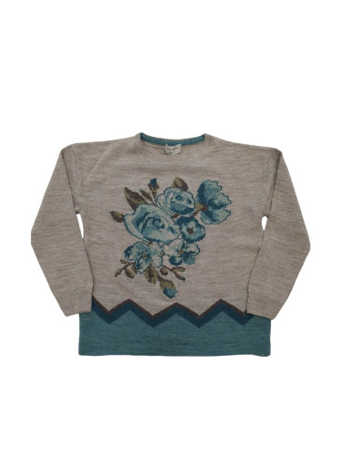 Пуловер от фино плетиво с флорални мотиви Mayoral 7332