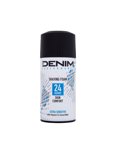 Denim Performance Extra Sensitive Shaving Foam Пяна за бръснене за мъже 300 ml