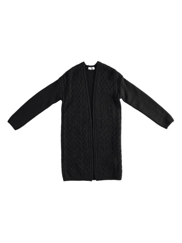 Детска жилетка от фино плетиво в черен цвят  IDO 41904