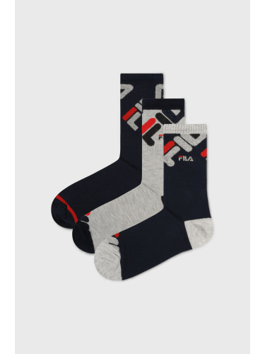 3PACK къси чорапи за момчета FILA Elliot