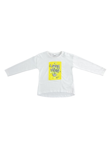 Детска блуза с надпис в бял цвят  iDO 4J505