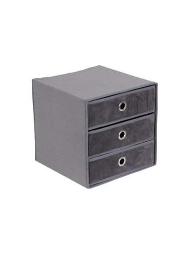 СИВА КВАДРАТНА КУТИЯ ЛИСА ЗА СЪХРАНЕНИЕ 32/32/32h