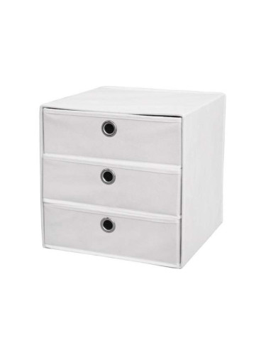 БЯЛА КВАДРАТНА КУТИЯ ЛИСА ЗА СЪХРАНЕНИЕ 32/32/32h