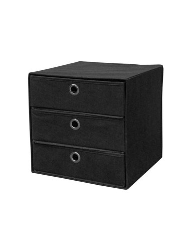 ЧЕРНА КВАДРАТНА КУТИЯ ЛИСА ЗА СЪХРАНЕНИЕ 32/32/32h