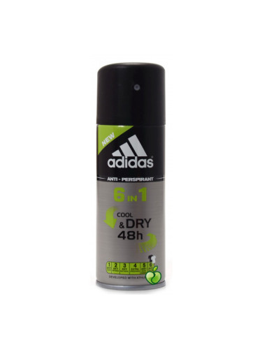 ADIDAS MEN 6IN1 Cool & Dry Дезодорант спрей 150 мл